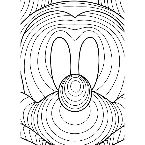 Komar Bild "Mickey Mouse Lines" Disney 1 Stk. tlg. Wandbild zur Dekoration günstig online kaufen