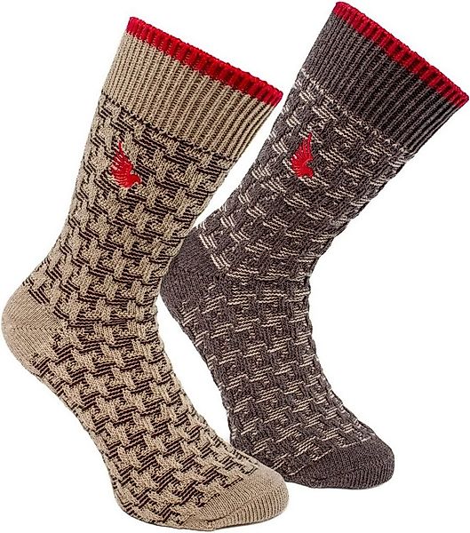BRUBAKER Wandersocken Herren Stiefelsocken aus 94% Baumwolle für Wandern Tr günstig online kaufen