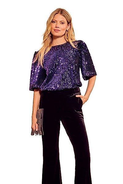 Love & Roses Paillettenshirt Love & Roses Kurzärmliges Paillettentop (1-tlg günstig online kaufen