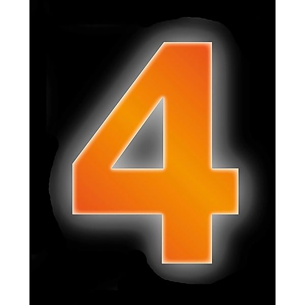 Conacord Klebezahl 4 Reflektierend 8 cm Orange günstig online kaufen