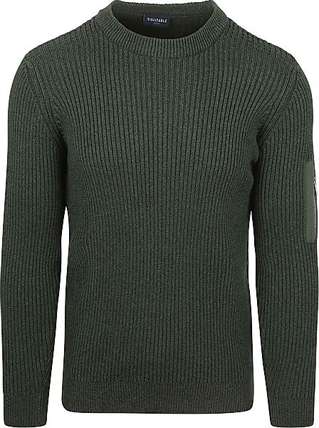 Suitable Mou Pullover Dunkelgrün - Größe M günstig online kaufen