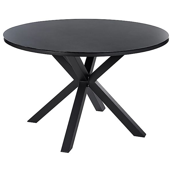 Beliani Runder Tisch MALETTO Schwarz 120x120x66 günstig online kaufen