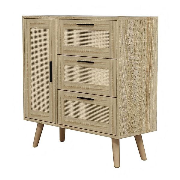 HAGO Waschmaschinenumbauschrank 74x76x30cm Schubladenschrank Holz Rattanfro günstig online kaufen