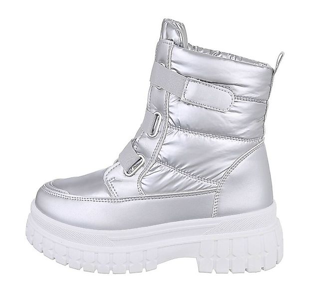Ital-Design Damen Snowboots Freizeit Snowboots Blockabsatz Plateaustiefelet günstig online kaufen