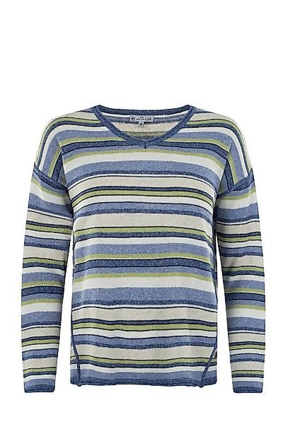 Hajo Rundhalspullover Damen Pullover in Leinenoptik günstig online kaufen