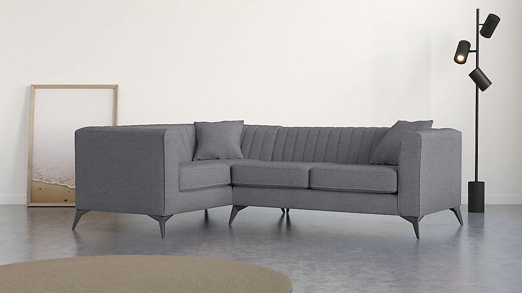 Places of Style Ecksofa "MATTHEW L-Form ideal für kleine Räume, Maße B/T/H: günstig online kaufen