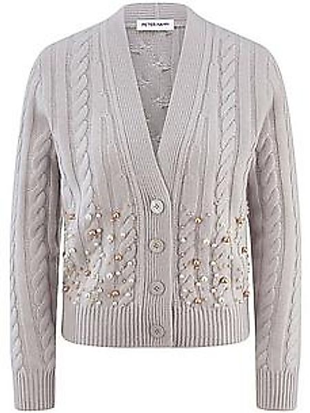 Strickjacke aus Schurwolle und Kaschmir Peter Hahn beige günstig online kaufen