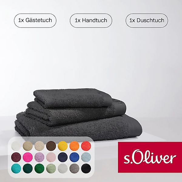s.Oliver Handtuch Set »s.Oliver, Premium Qualität, 600 gr/m²,«, Set, 3 tlg. günstig online kaufen