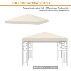 COSTWAY Pavillon-Ersatzdach 3x3m, mit Ablauflöchern & günstig online kaufen
