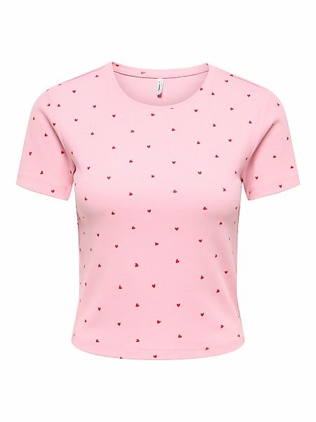 ONLY Kurzarmshirt "ONLFENJA LIFE SS AOP TOP JRS NOOS" Baumwollmischung, Cro günstig online kaufen