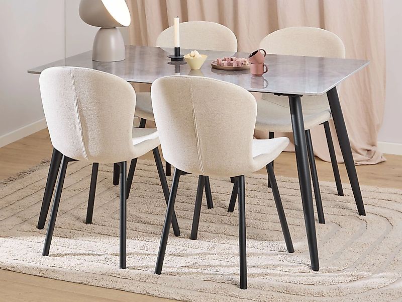 ACTONA GROUP Esszimmer-Set "Essgruppe, Speisetisch mit Stühlen", (Komplett- günstig online kaufen
