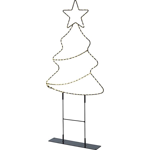 Metall-Lichtfigur Tanne 30 cm x 67,5 cm Warmweiß 180 Mini-LEDs günstig online kaufen