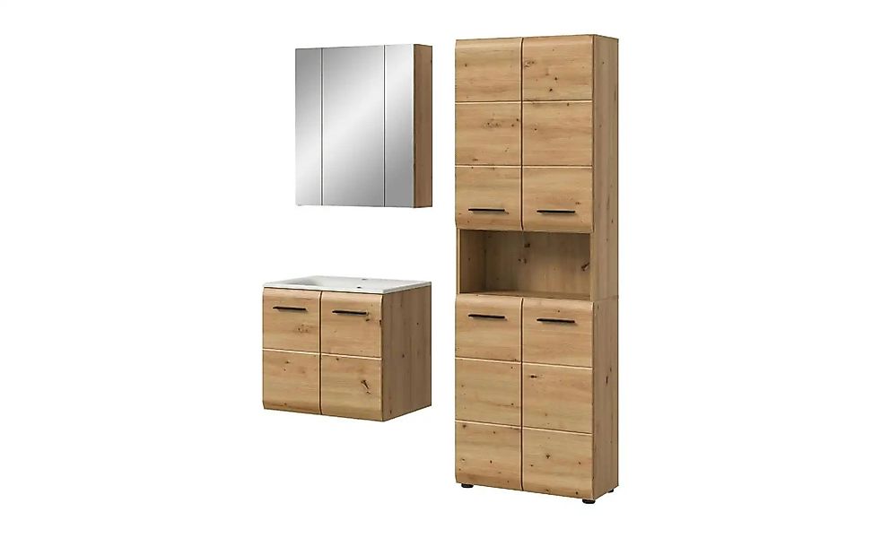 Badkombination   ¦ holzfarben ¦ Maße (cm): B: 135 H: 185 Schränke > Badschr günstig online kaufen