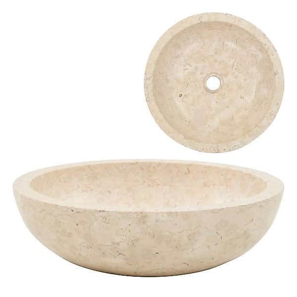 vidaXL Waschbecken Aufsatz-Waschbecken 40x12 cm Marmor günstig online kaufen