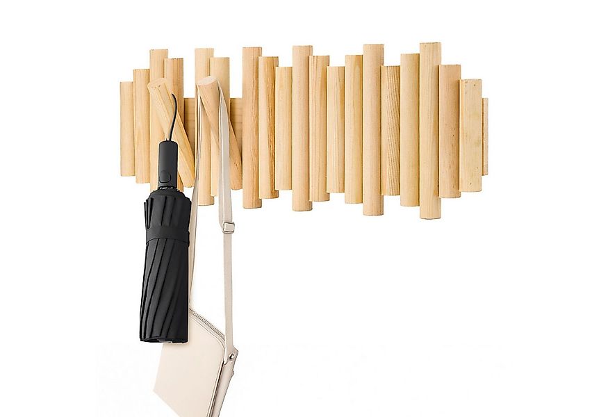 Youyijia Garderobenhaken Garderobenhaken 7 Klapphaken aus Holz, Mäntel, Sch günstig online kaufen