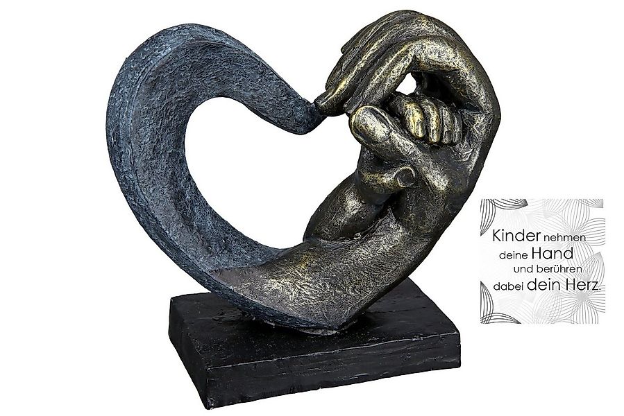 GILDE Skulptur HANDS OF LOVE Skulptur - bronze - Kunstharz - H. 14cm - Deko günstig online kaufen
