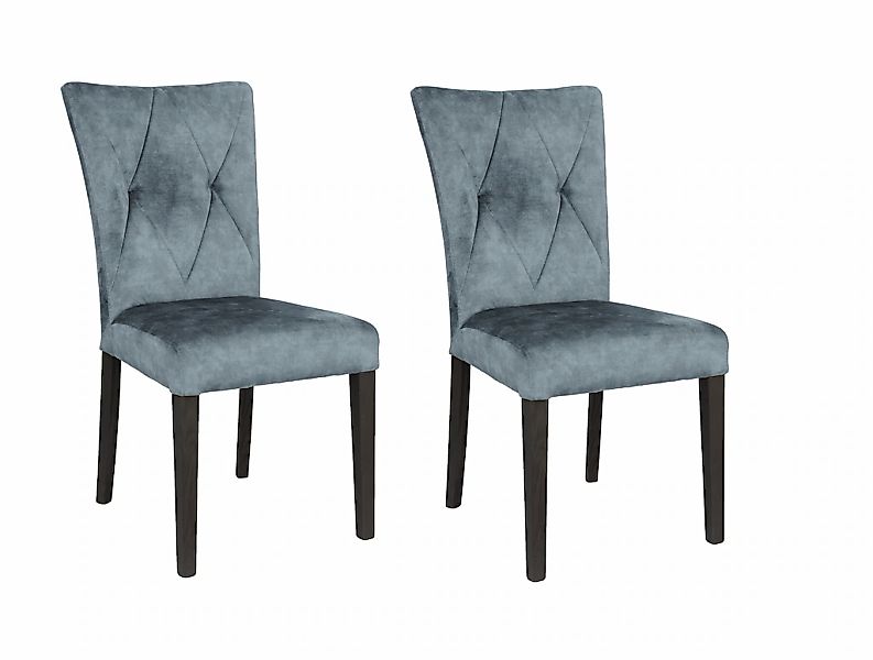 Home affaire 4-Fußstuhl "Diamond" (Set) 2 Stk. Samtvelours Sitz und Ruecken günstig online kaufen