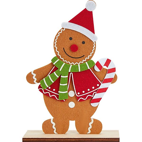 Dekofigur Lebkuchen Junge Mädchen M Filz Holz 2-fach sortiert günstig online kaufen