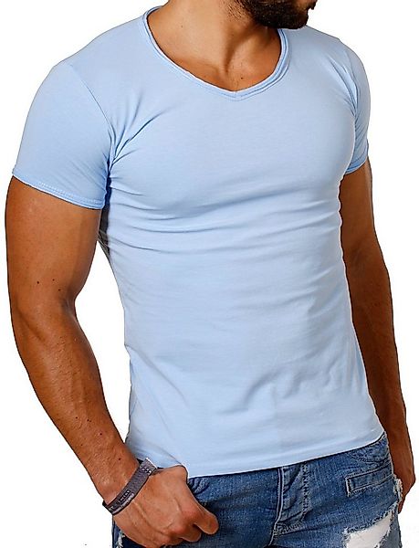 CARISMA T-Shirt Herren Uni Basic 4066 tief-breit geschnittener Ausschnitt v günstig online kaufen