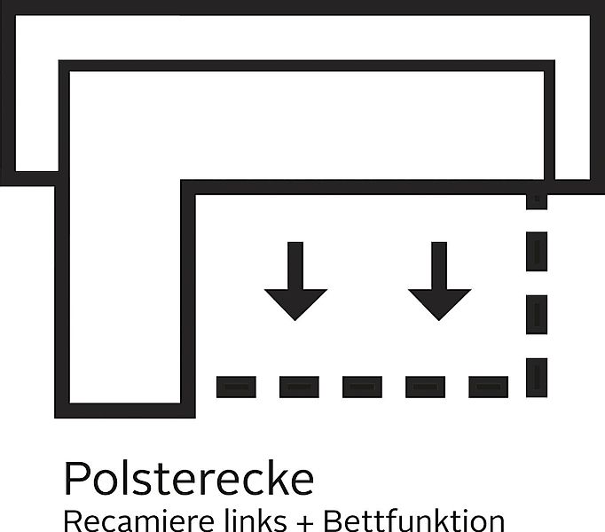 Home affaire Ecksofa Alberto L-Form, mit günstig online kaufen