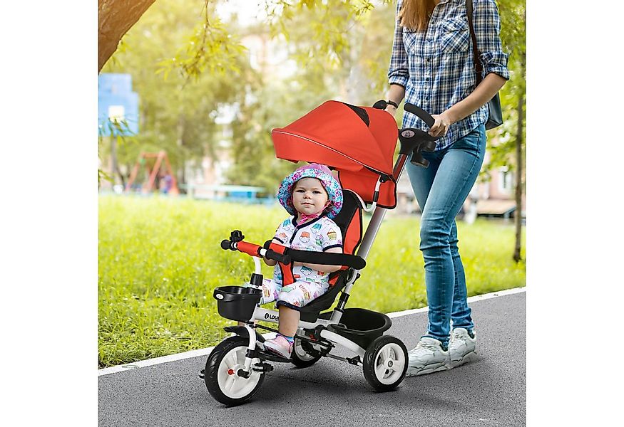 HOMCOM Dreirad mit Sicherheitsgurt, abnehmbar Sonnendach, Getränkehalter, f günstig online kaufen