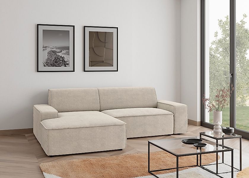 TRENDMANUFAKTUR Ecksofa "Graz, wahlweise mit Sitzvorschub und Bettkasten, L günstig online kaufen