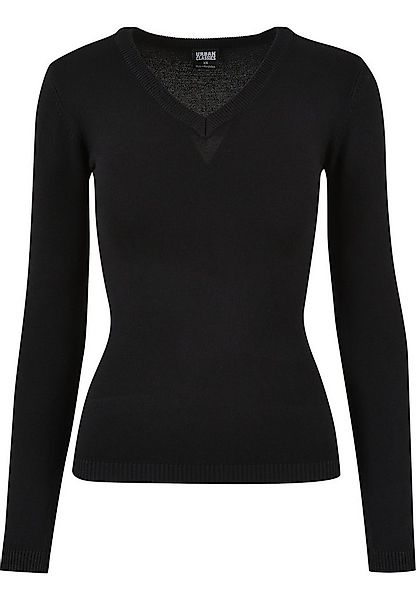 URBAN CLASSICS Sweatshirt Urban Classics Damen Ladies Knitted V-Neck Sweate günstig online kaufen