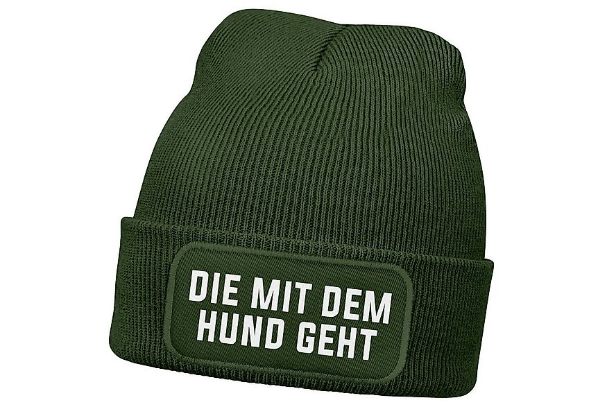 MoonWorks Strickmütze Damen Beanie Strickmütze mit Patch Spruch Die mit dem günstig online kaufen