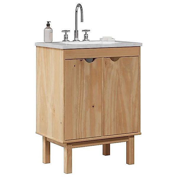 vidaXL Badezimmerspiegelschrank Waschbeckenschrank OTTA 59x40x80 cm Massivh günstig online kaufen