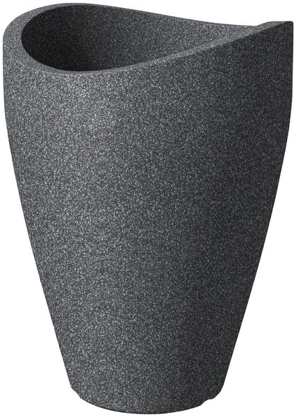 Scheurich Pflanzgefäß Wave Globe High Ø 50 cm x 67 cm Schwarz-Granit günstig online kaufen