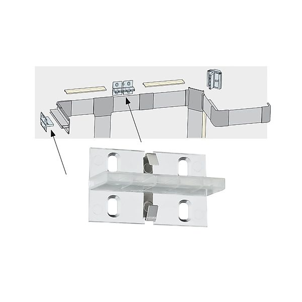 Paulmann "LED Strip Profil Duo Montage-Set Fixture 4er Set Transparent" günstig online kaufen
