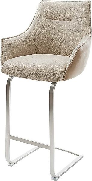 DELIFE Barhocker Alja-Flex, Freischwinger flach Edelstahl Materialmix Mikro günstig online kaufen