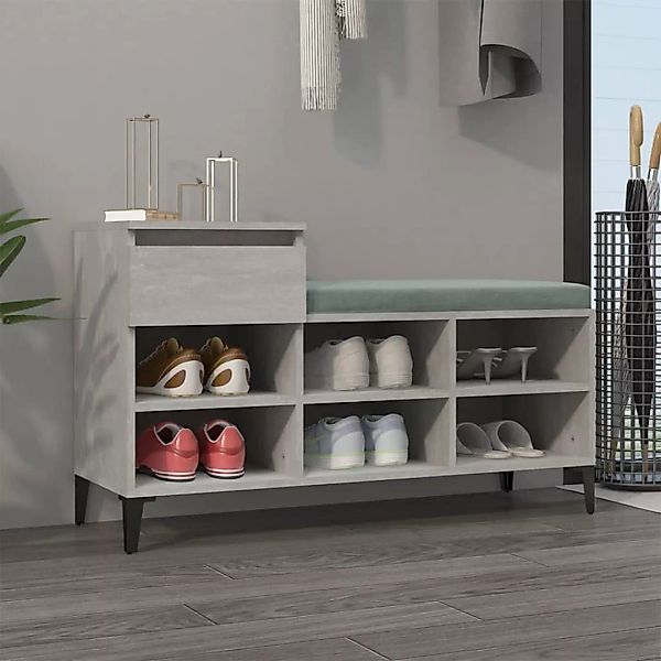Vidaxl Schuhregal Betongrau 102x36x60 Cm Holzwerkstoff günstig online kaufen