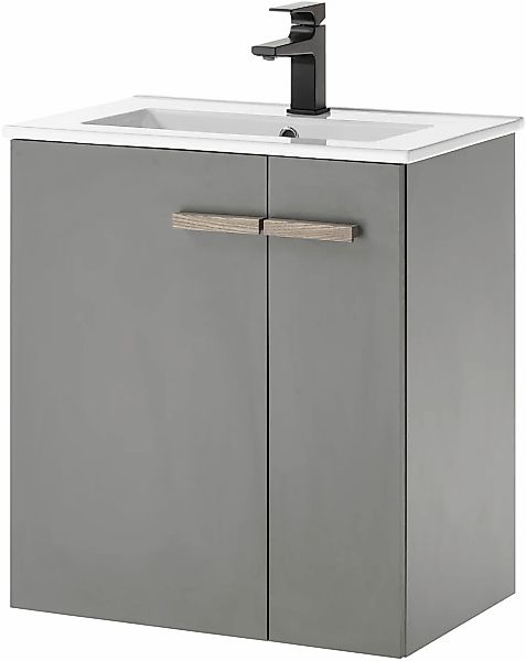 Places of Style Waschtisch "SOLiD, Unterschrank inkl. Waschbecken, Badschra günstig online kaufen