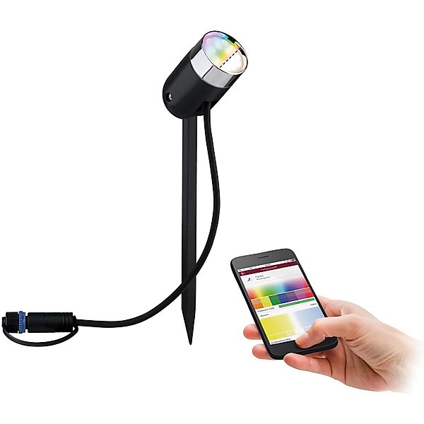 Paulmann Plug & Shine Zigbee Spot Pike RGBW IP44 Anthrazit 40° günstig online kaufen