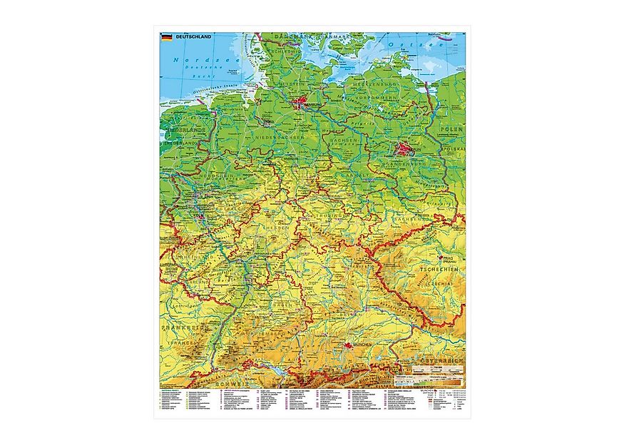 STIEFEL Poster Deutschland physisch UNESCO Welterbe und Nationalparks, 97 x günstig online kaufen