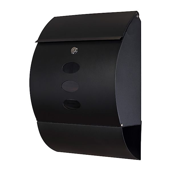 Grafner Briefkasten Briefkasten Edelstahl Schwarz Zeitungsrolle günstig online kaufen