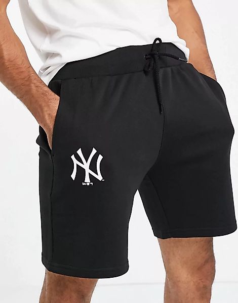 New Era – New York Yankees – Sweat-Shorts in Schwarz günstig online kaufen