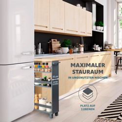 eluno Küchenwagen Küchen-Nischenwagen, Bad-Organizer mit 3 günstig online kaufen