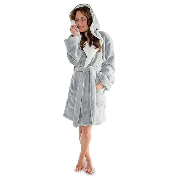 CelinaTex Bademantel Saunamantel Damen kurz Coral günstig online kaufen