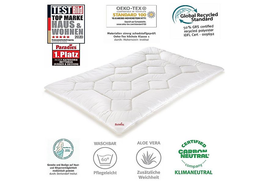 Paradies Kunstfaserbettdecke Paradies Halia-Fill Ganzjahresbett medium warm günstig online kaufen