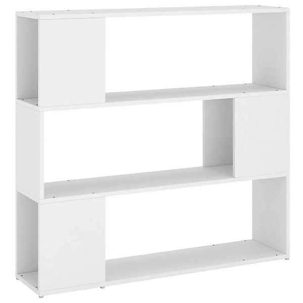 vidaXL Bücherregal Raumteiler Weiß 100x24x94 cm günstig online kaufen
