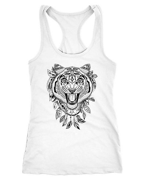 Neverless Tanktop Damen Tank-Top Tiger Boho Zentangle Bohamian Atzec Federn günstig online kaufen