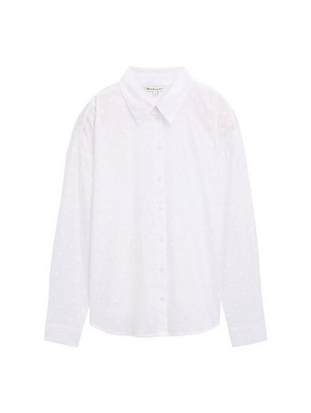 TOM TAILOR Denim Blusentop dot structure blouse, White günstig online kaufen