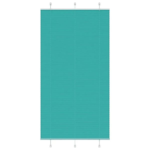vidaXL Plissee Petrolgrün 110x200 cm Stoffbreite 109,4 cm Polyester 4015417 günstig online kaufen