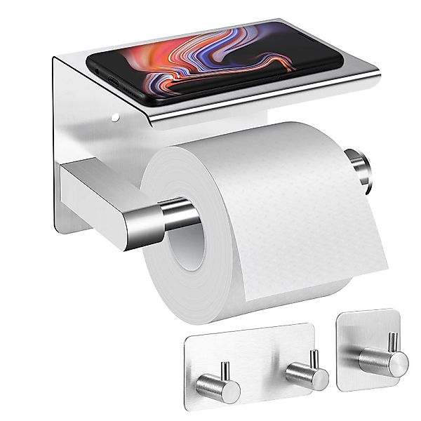 BlingBin Toilettenpapierhalter Klopapierhalter mit Ablage, Ohne günstig online kaufen