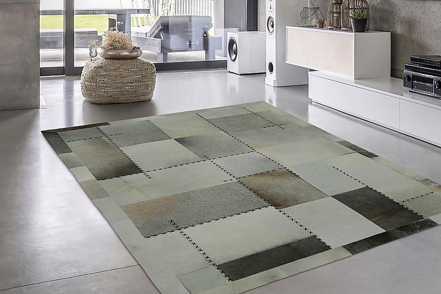 calo-deluxe Lederteppich »Solut 305 - Fellteppich«, rechteckig, 8 mm Höhe, günstig online kaufen