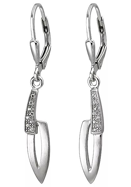 JOBO Paar Ohrhänger, 925 Silber mit 16 Zirkonia günstig online kaufen