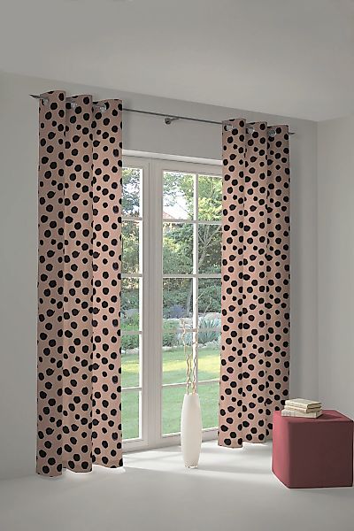 Adam Vorhang "Dots" Ösen 1 Stk. tlg. Vorhang Dots aus Leinen und Bio-Baumwo günstig online kaufen