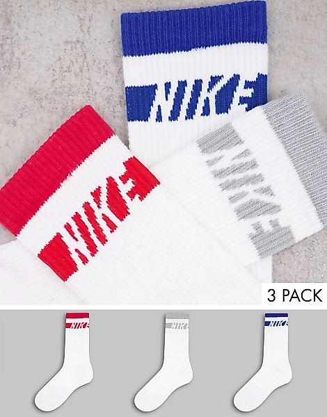 Nike Training – Everyday – Gepolsterte Socken im Multipack in Blau, Grau un günstig online kaufen